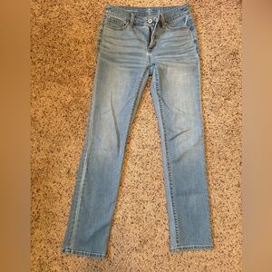 St John’s Bay women’s light blue straight leg jeans, Size 2